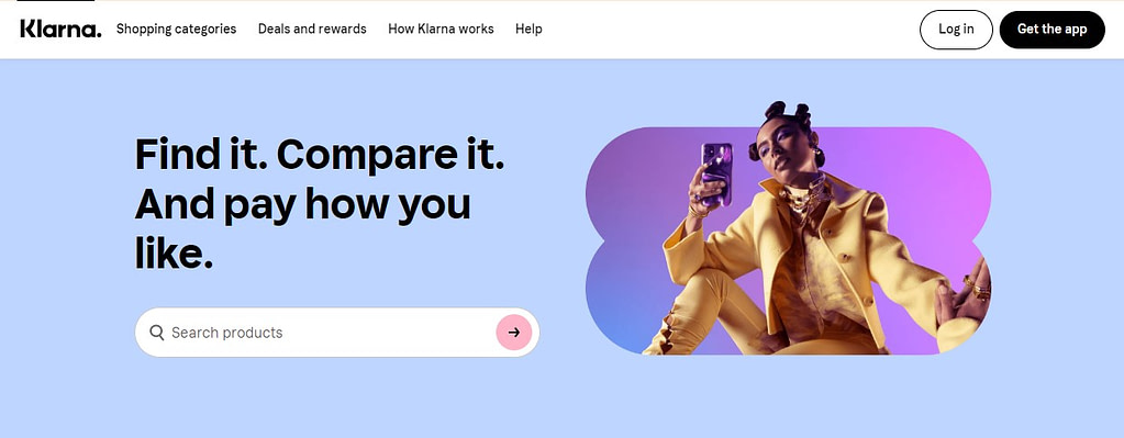 Klarna website