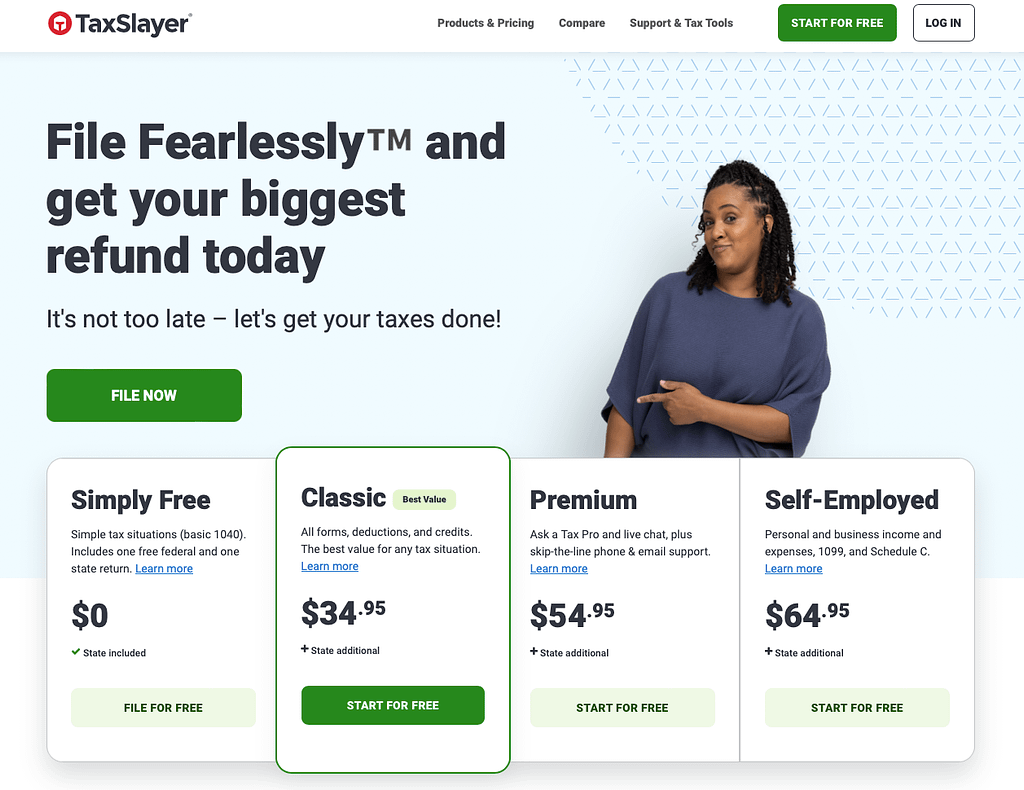 TaxSlayer Homepage
